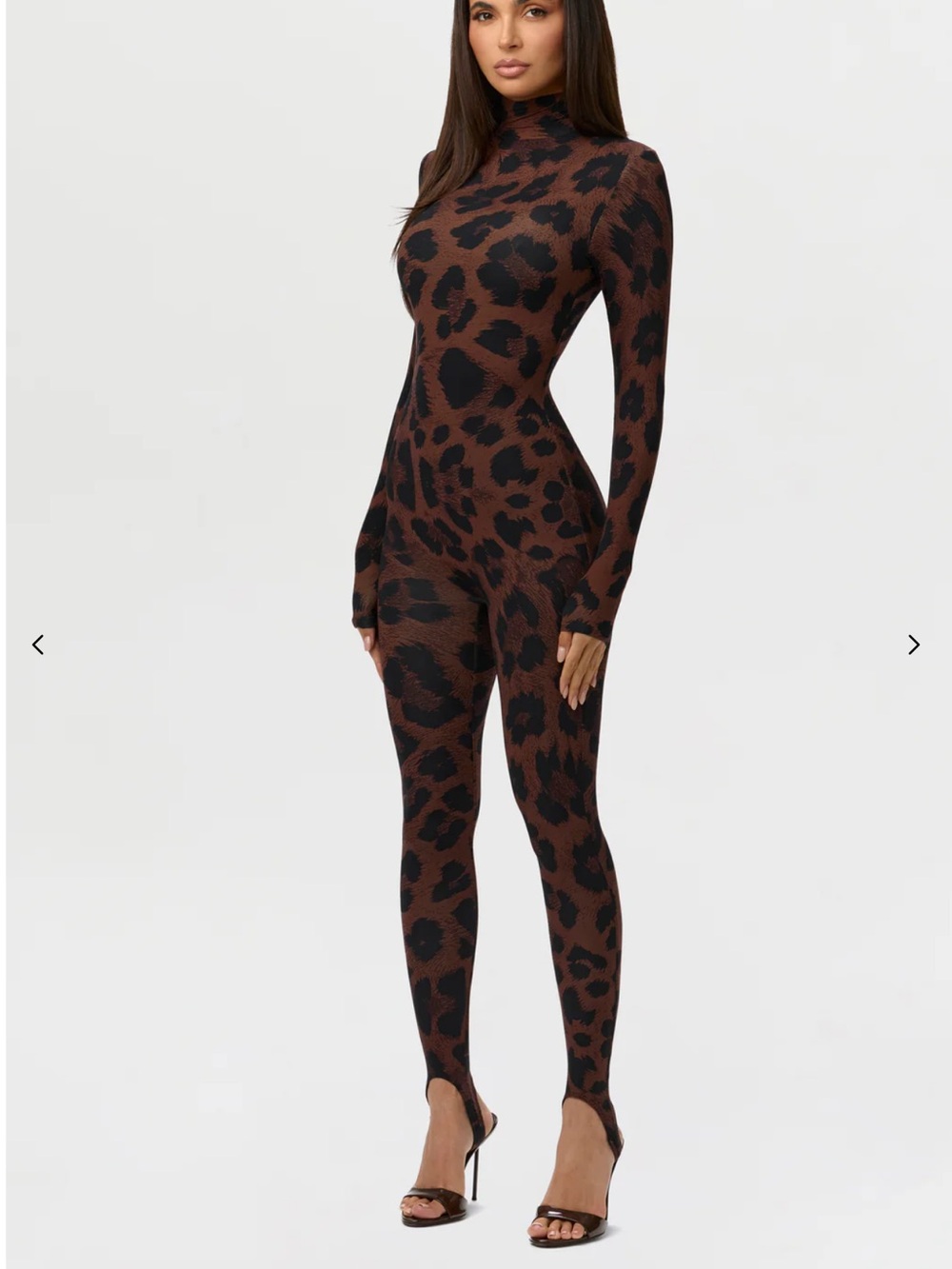 Naked Wardrobe Leopard Stirrup Jumpsuit